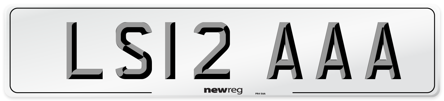 LS12 AAA Number Plate from New Reg